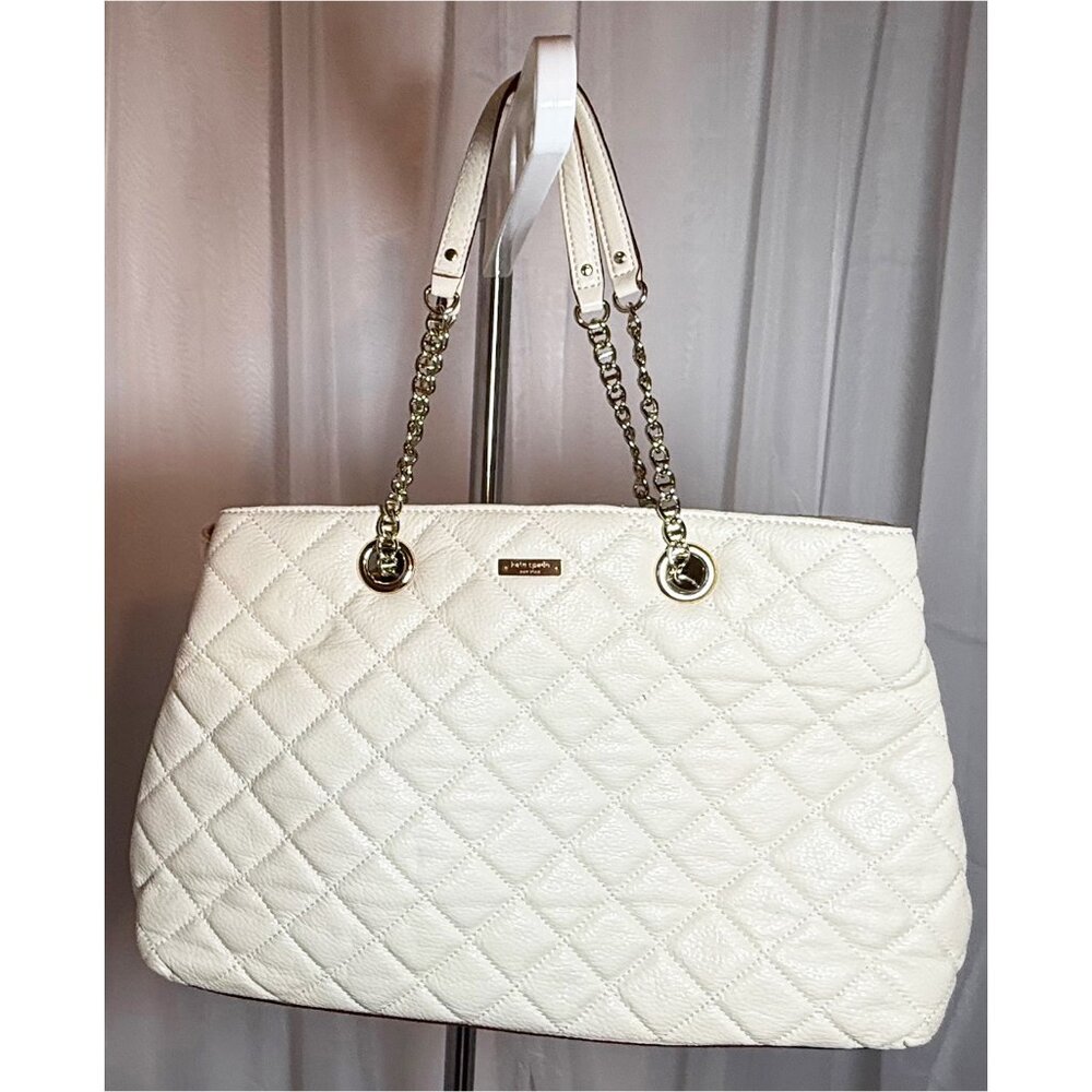 CHIC KATE SPADE Quilted Leather "Gold Coast Maryanne" Purse - Large